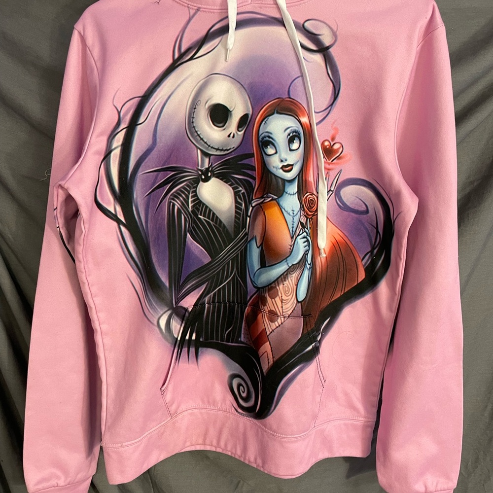 Pink Nightmare Before Christmas Graphic Sweatshirt